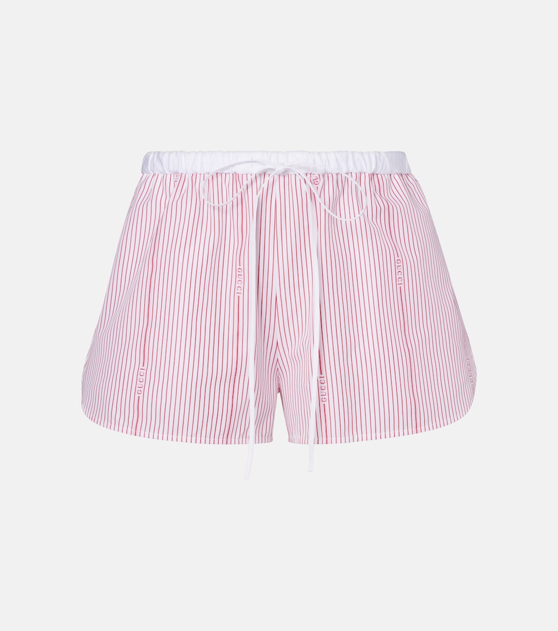 Полосатые шорты из хлопка fil coupé Gucci, White/Red
Полосатые шорты из хлопка fil coupé Gucci, White/Red
