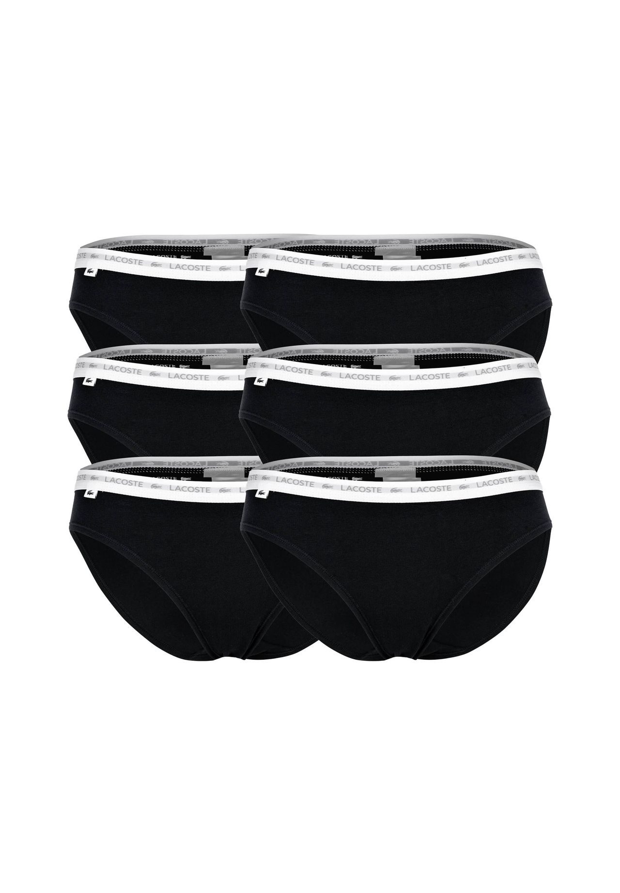Женские трусы, в упаковке 6 шт - трусы, нижнее белье, хлопок стрейч, пояс с логотипом, однотонные LACOSTE, черный
Женские трусы, в упаковке 6 шт - трусы, нижнее белье, хлопок стрейч, пояс с логотипом, однотонные LACOSTE, черный