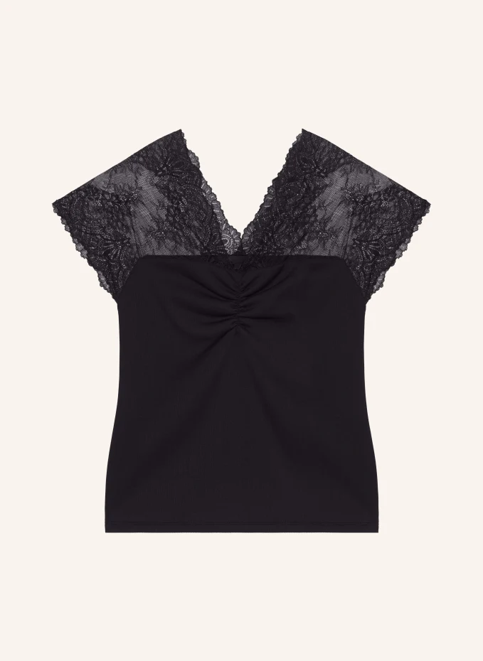 Топ с кружевом Maje, черный
Топ с кружевом Maje, черный