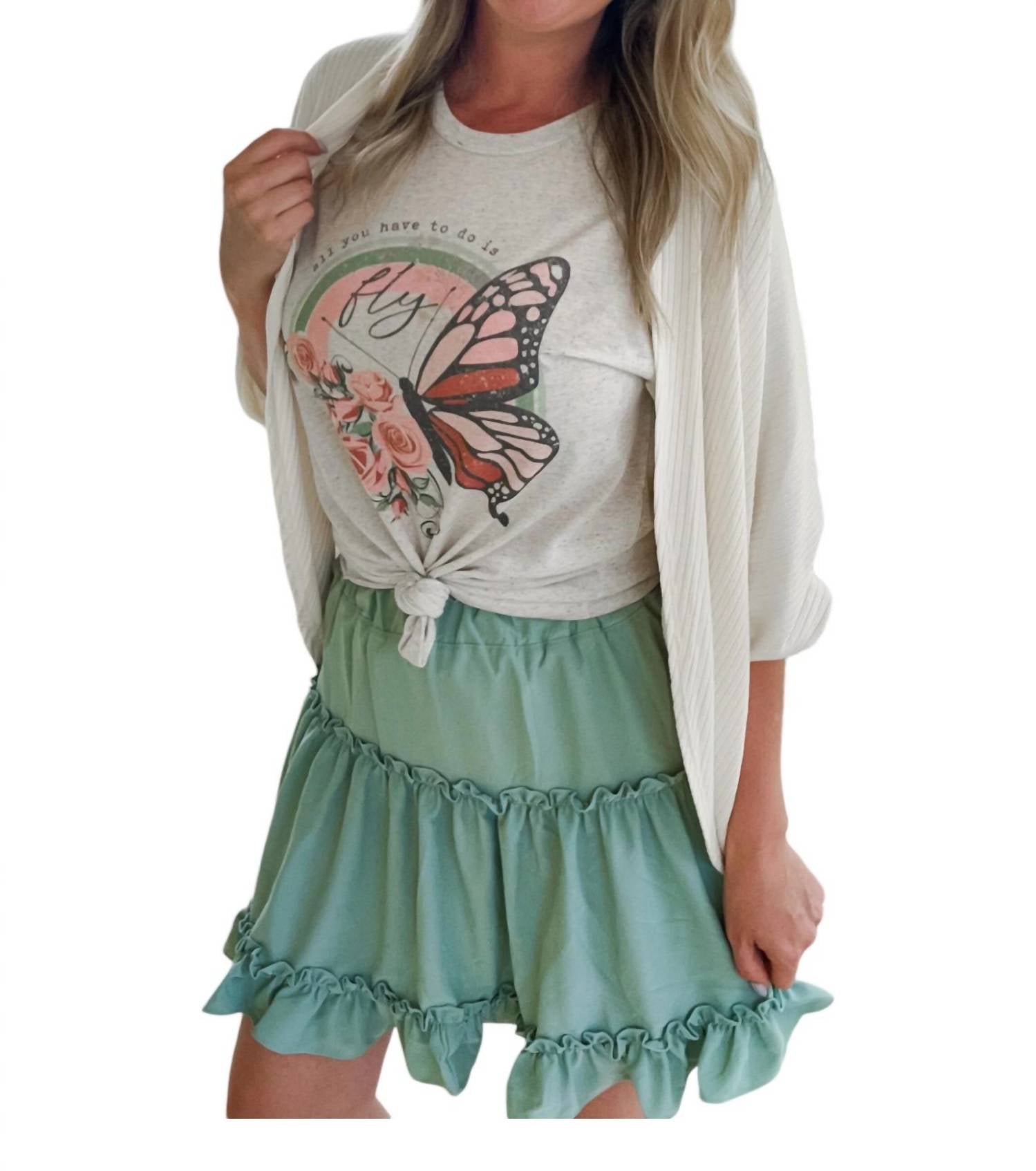 Юбка с оборками цвета шалфей HEIMISH USA, цвет sage
Юбка с оборками цвета шалфей HEIMISH USA, цвет sage