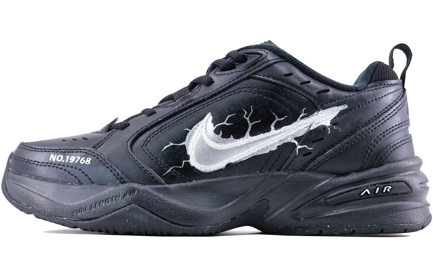 Nike Air Monarch 4 Black Shimmer Low top Chunky Sneakers Unisex черный серебристый
Nike Air Monarch 4 Black Shimmer Low top Chunky Sneakers Unisex черный серебристый