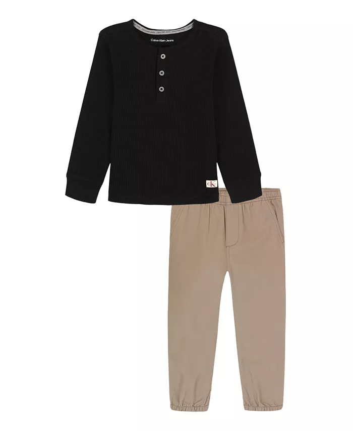 Мальчики 2T-7 комплект из 2 предметов: термофутболка Henley и брюки-джоггеры из твила Calvin Klein, мультиколор
Мальчики 2T-7 комплект из 2 предметов: термофутболка Henley и брюки-джоггеры из твила Calvin Klein, мультиколор