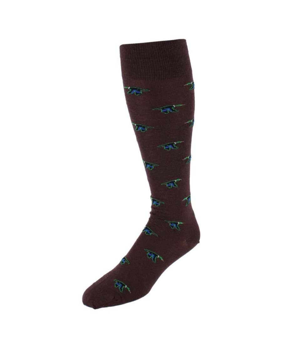 Мужские носки до колена из мериносовой шерсти с рисунком "Летающие южные утки-малярды" (1 пара) TRAFALGAR, Brown
Мужские носки до колена из мериносовой шерсти с рисунком "Летающие южные утки-малярды" (1 пара) TRAFALGAR, Brown
