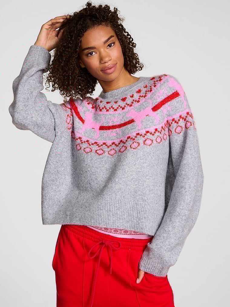 Не мешковатый свитер твоего парня Pink, medium heather grey fairisle dog
Не мешковатый свитер твоего парня Pink, medium heather grey fairisle dog