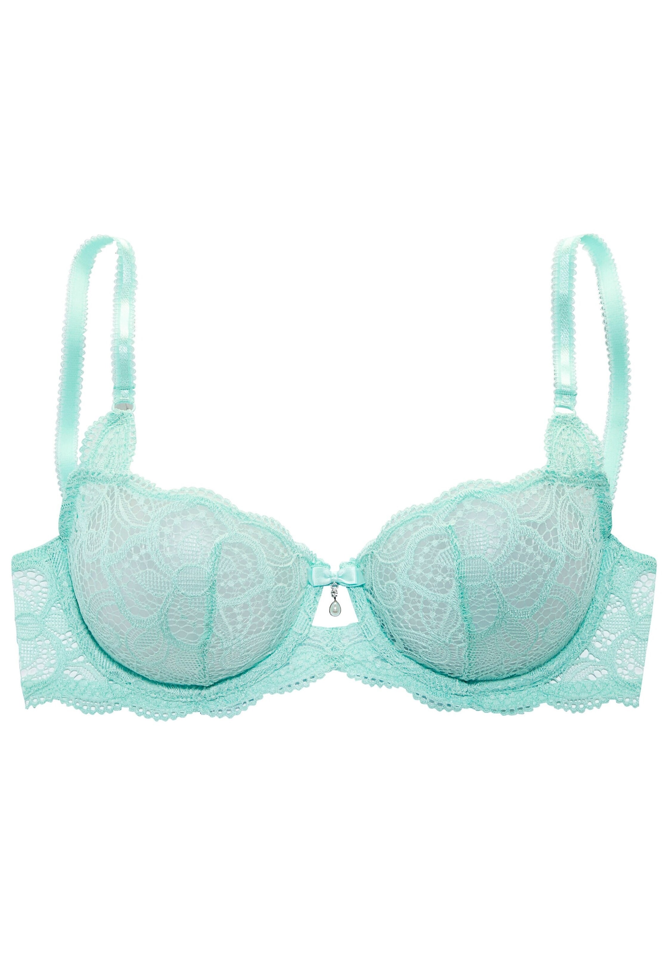 LASCANA Бюстгальтер балконет в зеленом цвете
LASCANA Бюстгальтер балконет в зеленом цвете