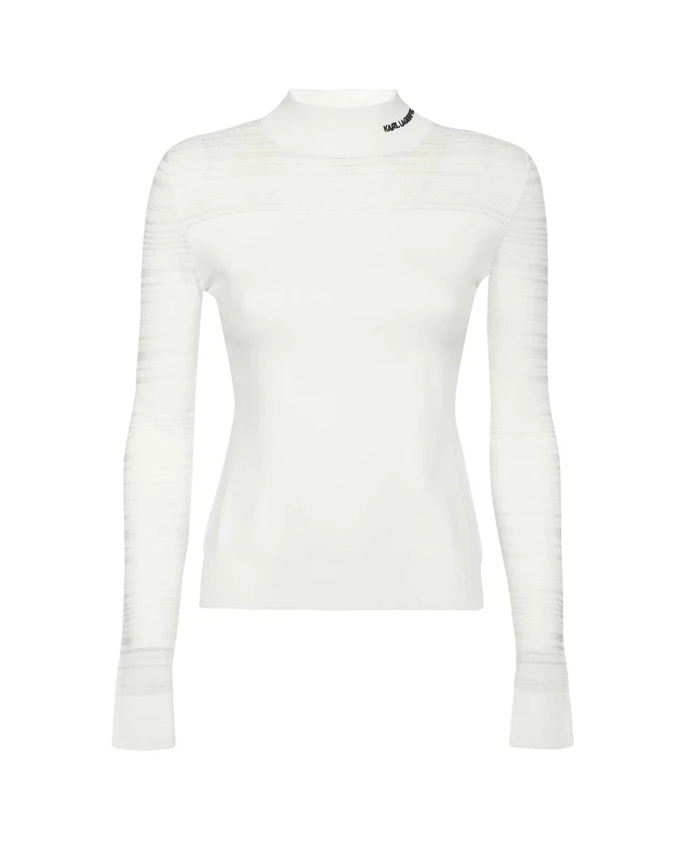 Свитер с высоким воротником и автографом Karl Lagerfeld, белый
Свитер с высоким воротником и автографом Karl Lagerfeld, белый