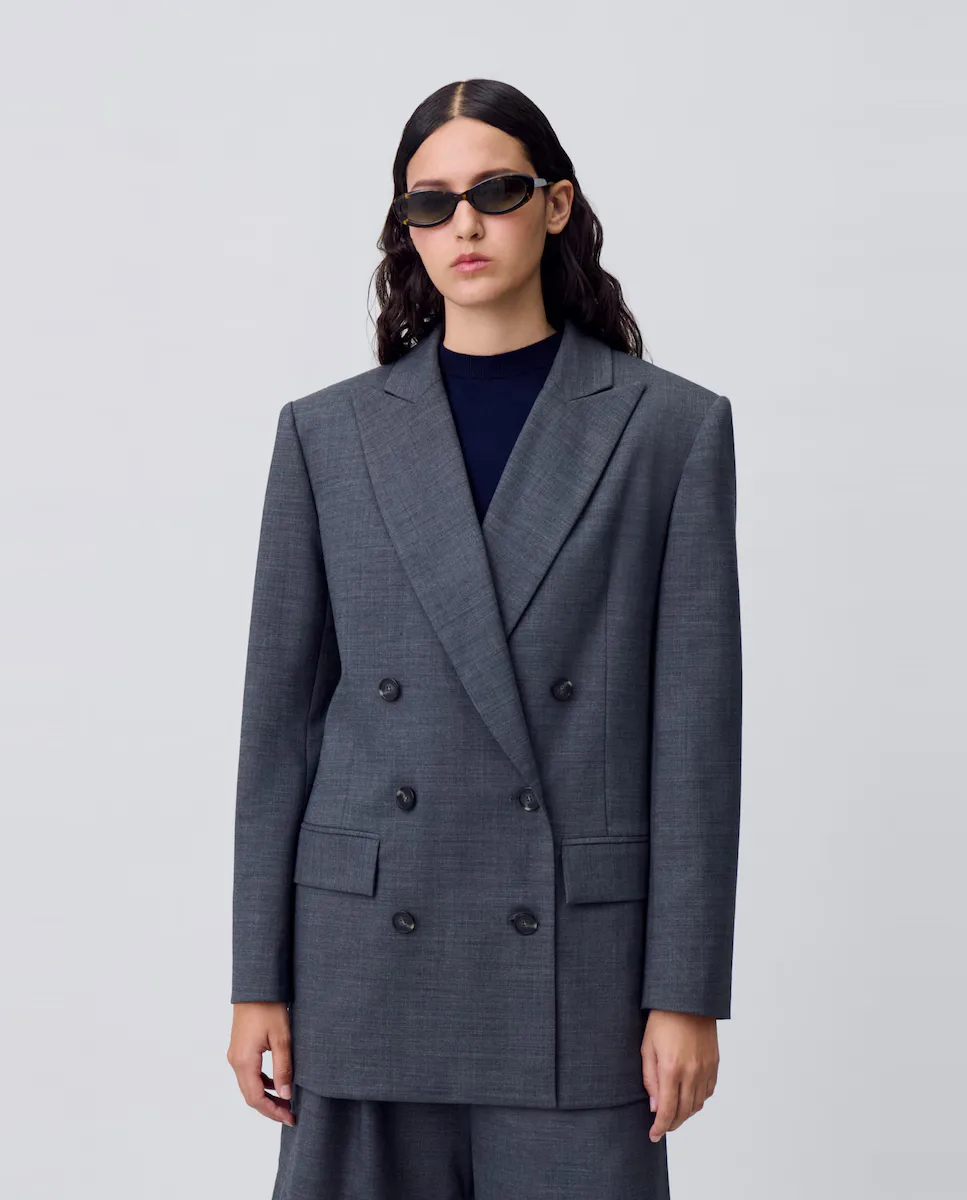 Женский пиджак с перекрестным застежкой Claudie Pierlot, темно-серый
Женский пиджак с перекрестным застежкой Claudie Pierlot, темно-серый