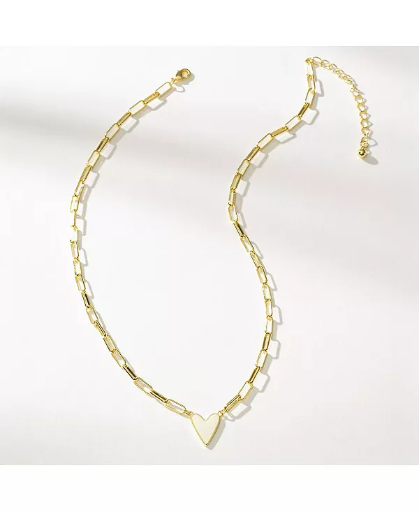 Ожерелье в форме сердца с эмалевым покрытием 14 карат Uncommon James, white
Ожерелье в форме сердца с эмалевым покрытием 14 карат Uncommon James, white