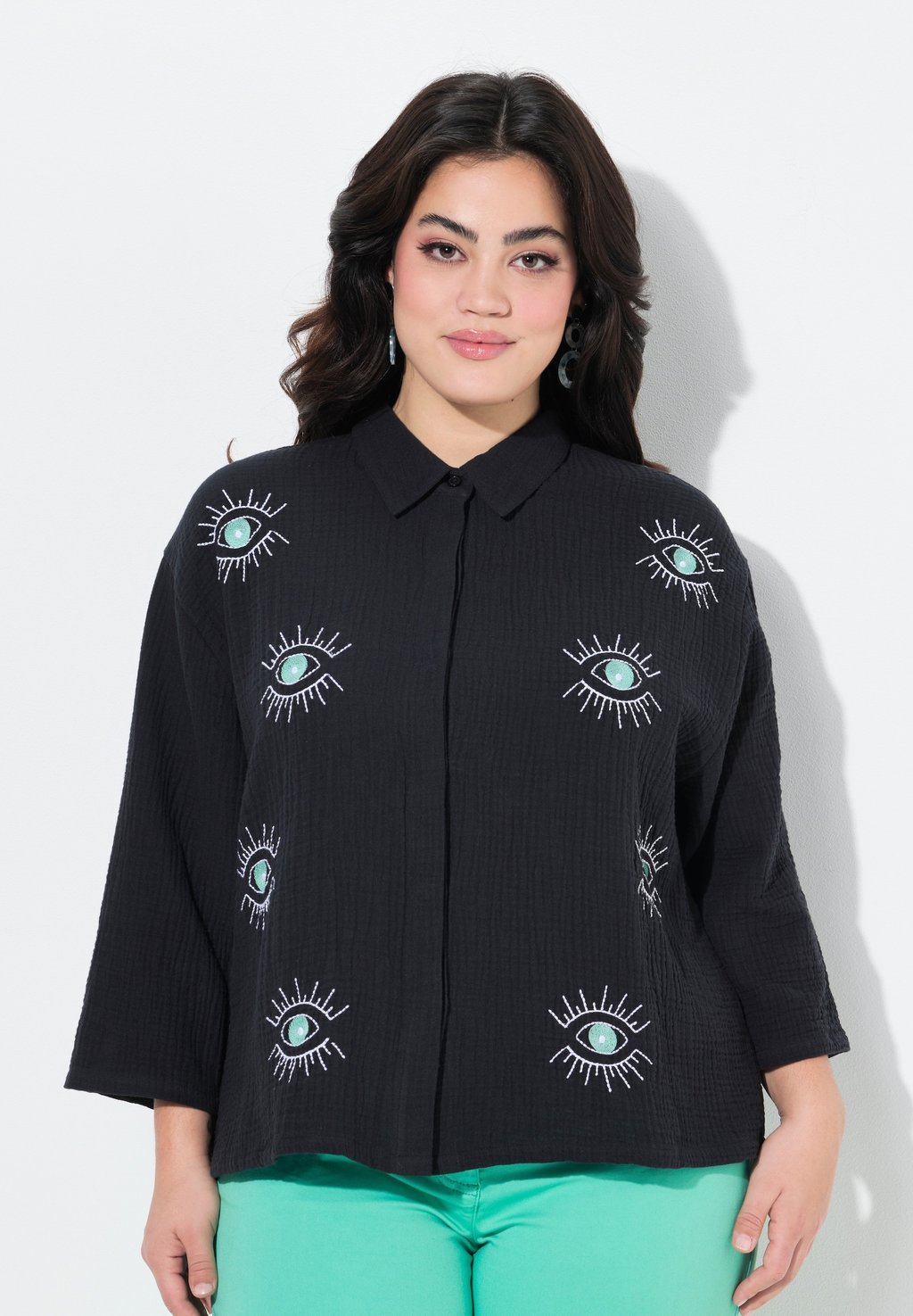 Блузка на пуговицах Angel of Style, черный
Блузка на пуговицах Angel of Style, черный