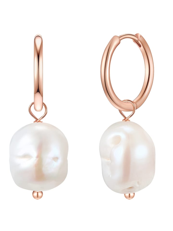 Glanzstücke München Серьги-кольца из стерлингового серебра с культивированной пресноводной жемчужиной в оправе из розового золота
Glanzstücke München Серьги-кольца из стерлингового серебра с культивированной пресноводной жемчужиной в оправе из розового золота