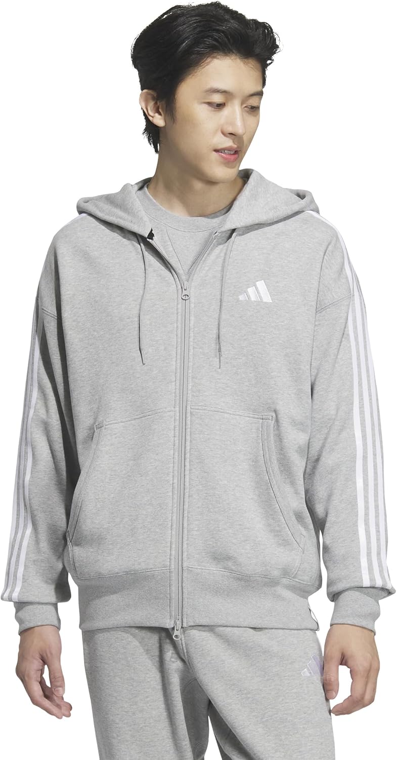 Мужская толстовка на молнии Adidas, серый
Мужская толстовка на молнии Adidas, серый