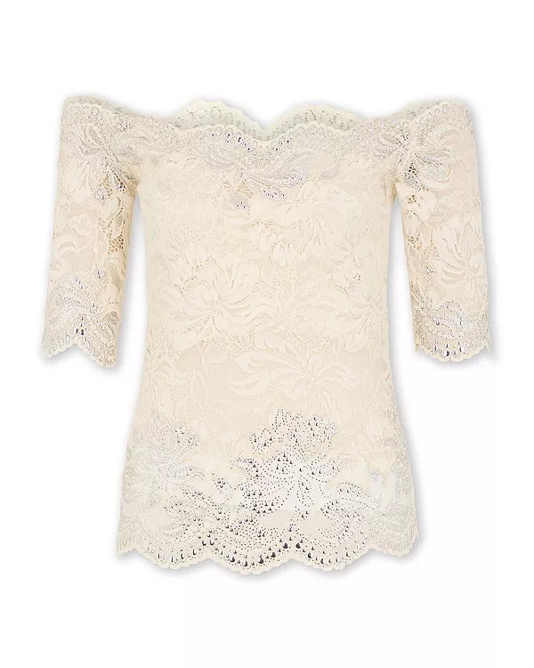 Кружевной топ с заклепками Rabanne, белый
Кружевной топ с заклепками Rabanne, белый