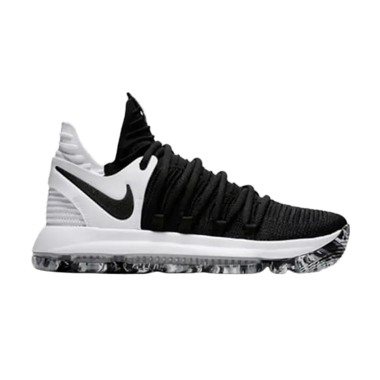 Кроссовки Nike KD 10 GS 'Black White', черный 
Кроссовки Nike KD 10 GS 'Black White', черный