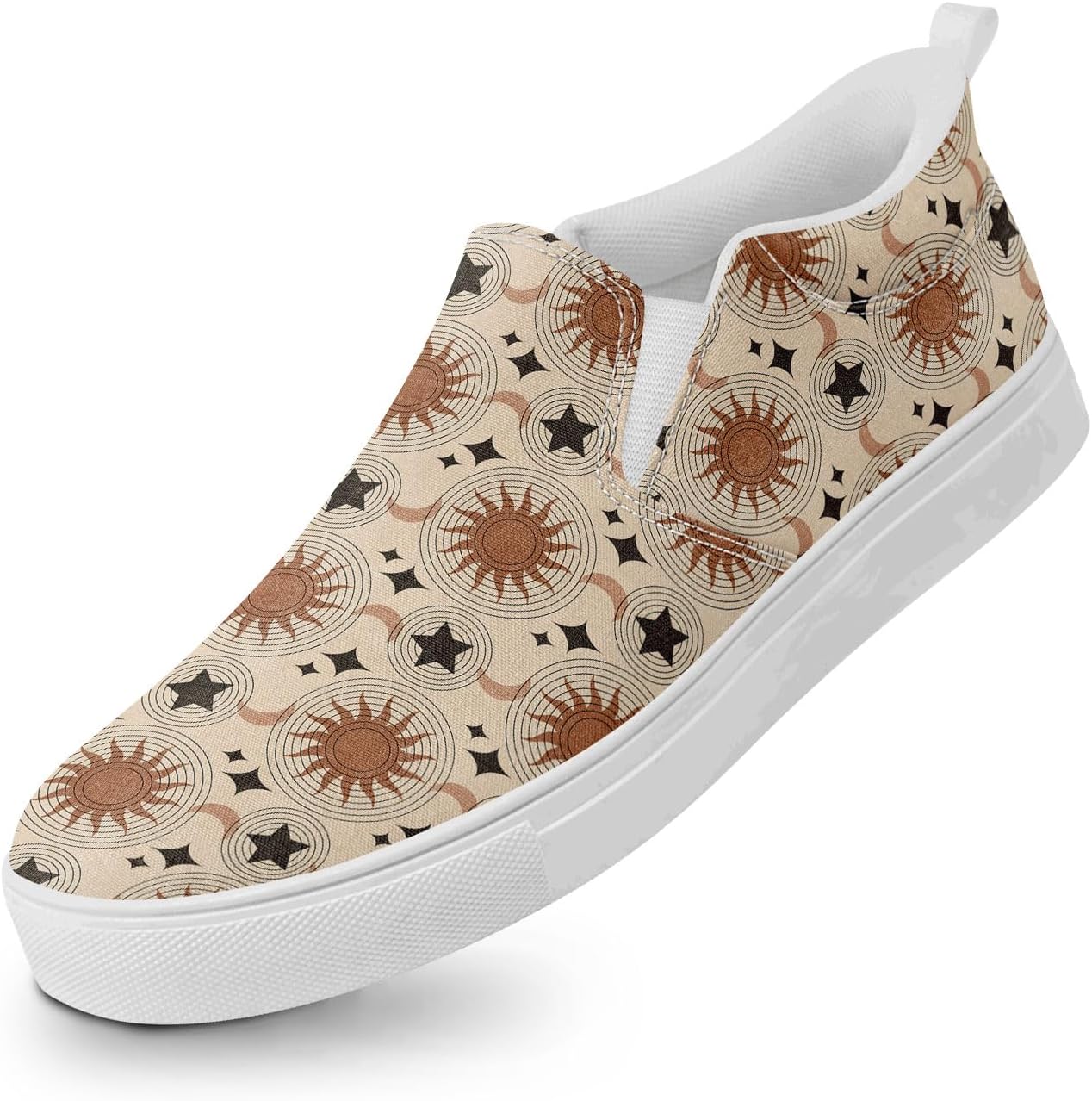 Унисекс слипоны из холщовой ткани AWSOLE - принт с небесными звездами и луной - легкие повседневные балетки для прогулок, путешествий и ежедневной носки, белый
Унисекс слипоны из холщовой ткани AWSOLE - принт с небесными звездами и луной - легкие повседневные балетки для прогулок, путешествий и ежедневной носки, белый