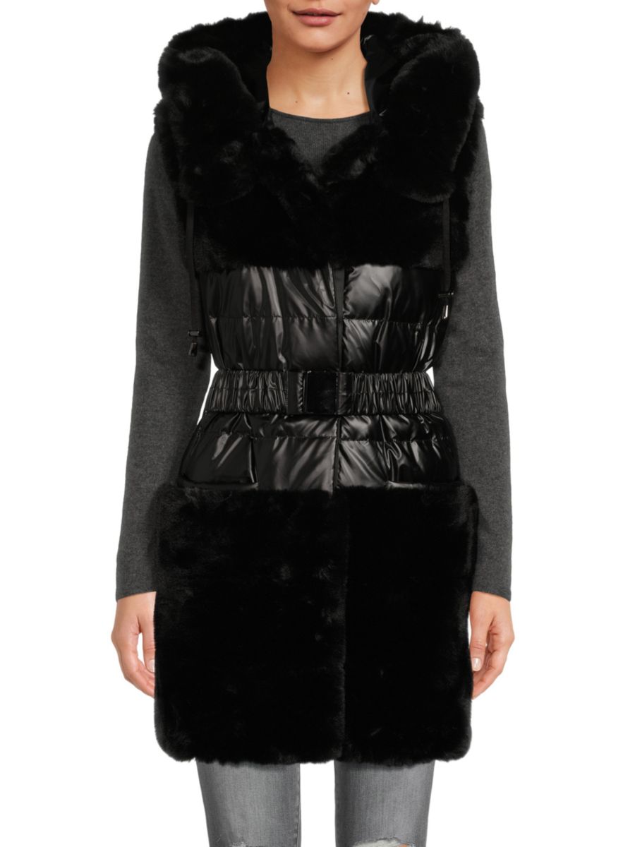 Удлиненный жилет из искусственного меха с капюшоном BELLE FARE, черный
Удлиненный жилет из искусственного меха с капюшоном BELLE FARE, черный