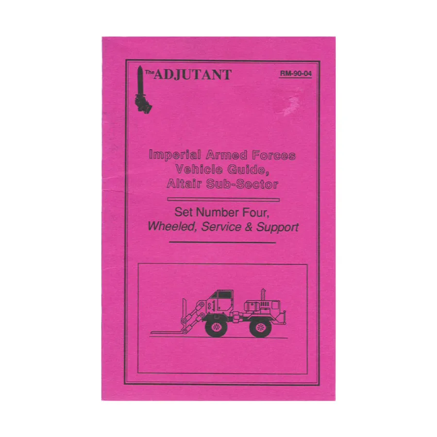 Imperial Armed Forces Vehicle Guide, Altair Sub-Sector #4 - Wheeled, Service & Support, Traveller (The Adjutant), мягкая обложка
Imperial Armed Forces Vehicle Guide, Altair Sub-Sector #4 - Wheeled, Service & Support, Traveller (The Adjutant), мягкая обложка