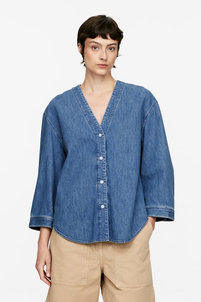 Джинсовая блузка Arket, синий
Джинсовая блузка Arket, синий