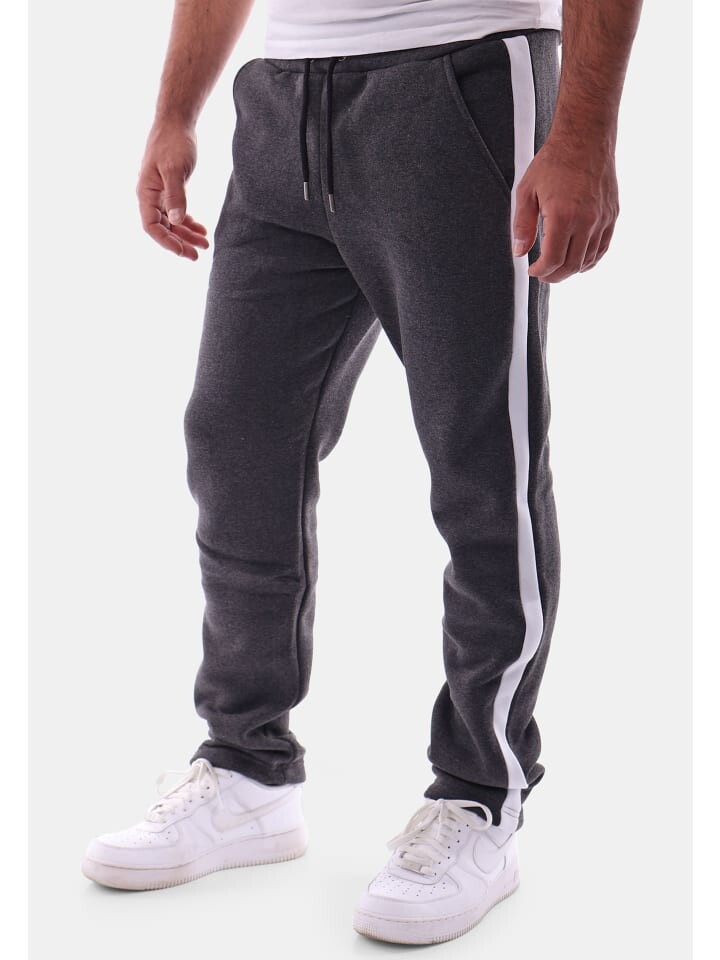 Брюки для тренировок и бега RESLAD Jogginghose mit Streifen, антрацит 
Брюки для тренировок и бега RESLAD Jogginghose mit Streifen, антрацит