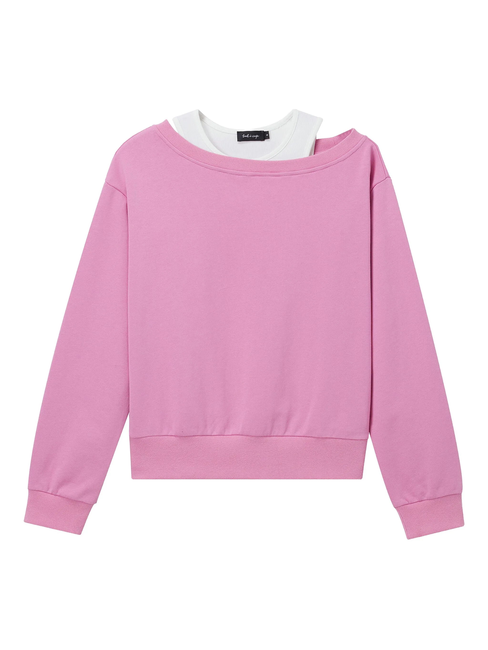 Комплект из толстовки на одно плечо и топа Tout A Coup, розовый
Комплект из толстовки на одно плечо и топа Tout A Coup, розовый