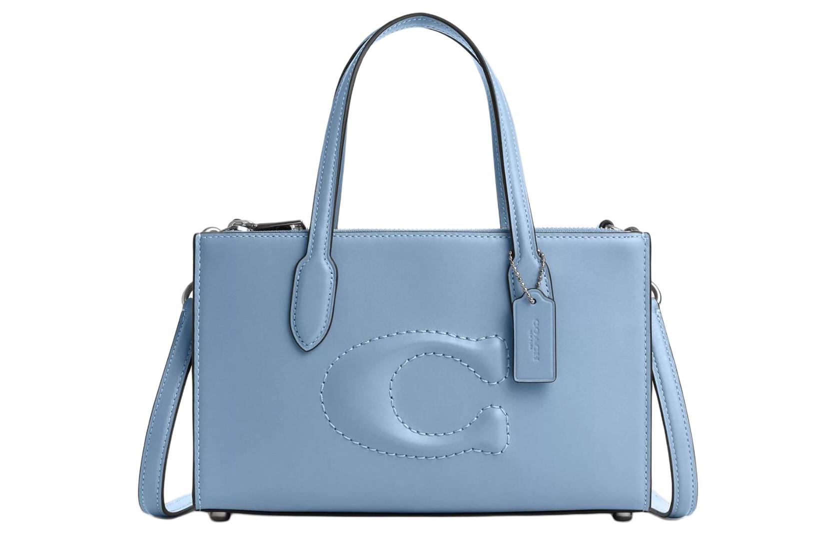 COACH Изящная женская сумка через плечо из телячьей кожи маленькая синяя
COACH Изящная женская сумка через плечо из телячьей кожи маленькая синяя