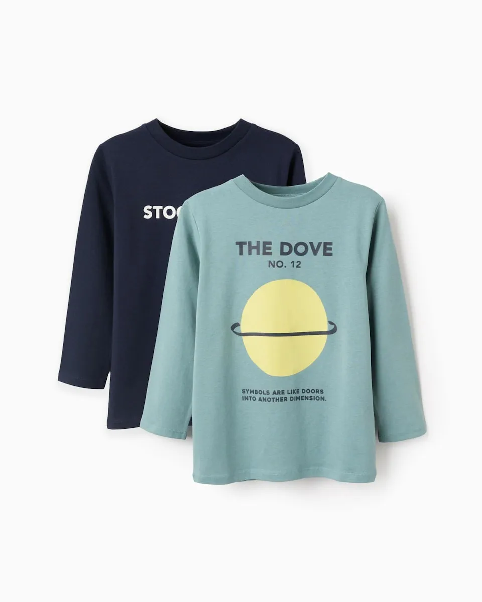 Набор из 2 детских футболок 100% хлопок с принтом на груди Zippy, светло-голубой
Набор из 2 детских футболок 100% хлопок с принтом на груди Zippy, светло-голубой