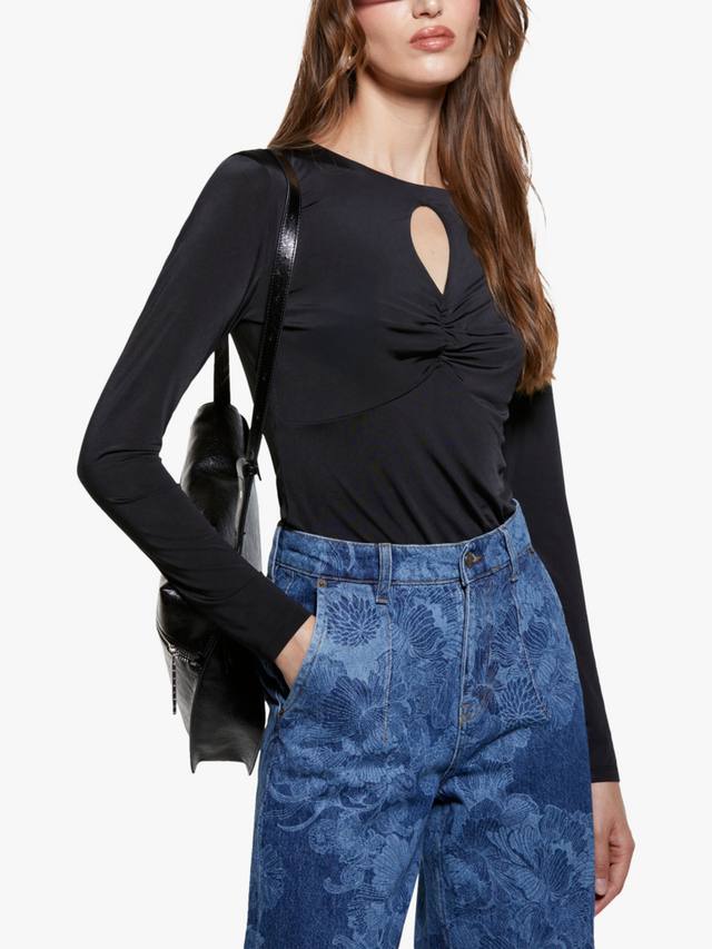 Топ с длинными рукавами и застежкой-ключ SISLEY, Black
Топ с длинными рукавами и застежкой-ключ SISLEY, Black