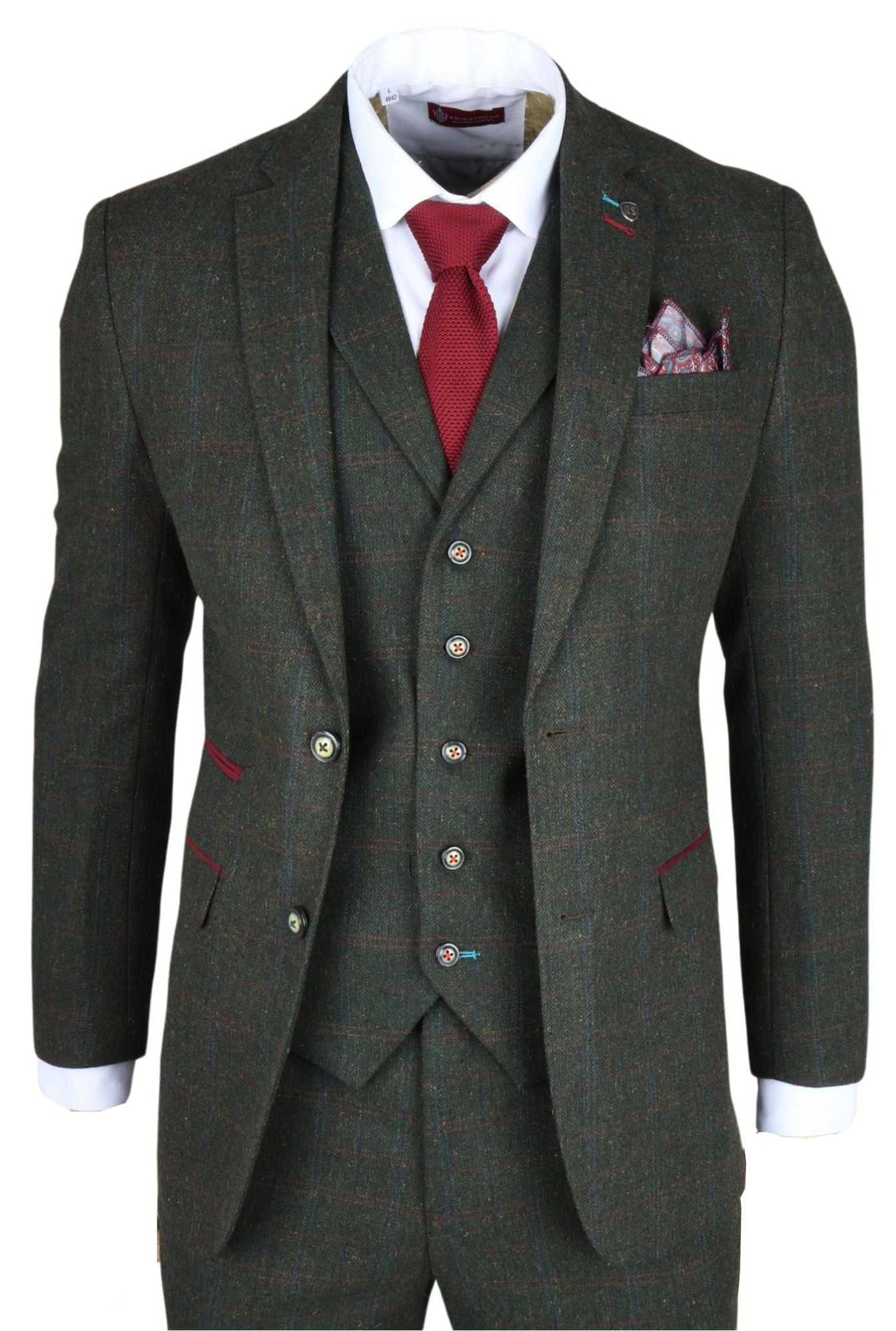 Костюм-тройка из твида Joshua Robert Simon, оливковый
Костюм-тройка из твида Joshua Robert Simon, оливковый