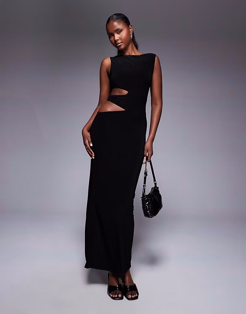Платье макси Missyempire двойного кроя с вырезами по бокам черного цвета
Платье макси Missyempire двойного кроя с вырезами по бокам черного цвета
