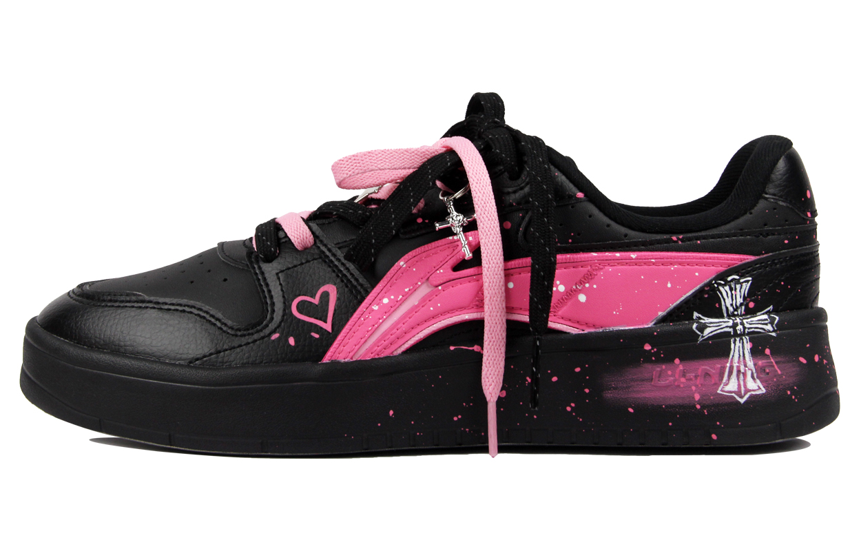 LINING Низкие, амортизирующие, нескользящие, износостойкие, мужские, кроссовки для скейтбординга, цвет черный/розовый
LINING Низкие, амортизирующие, нескользящие, износостойкие, мужские, кроссовки для скейтбординга, цвет черный/розовый