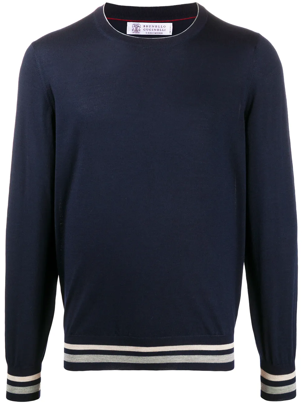 Свитер с круглым вырезом и полосками Brunello Cucinelli, синий
Свитер с круглым вырезом и полосками Brunello Cucinelli, синий