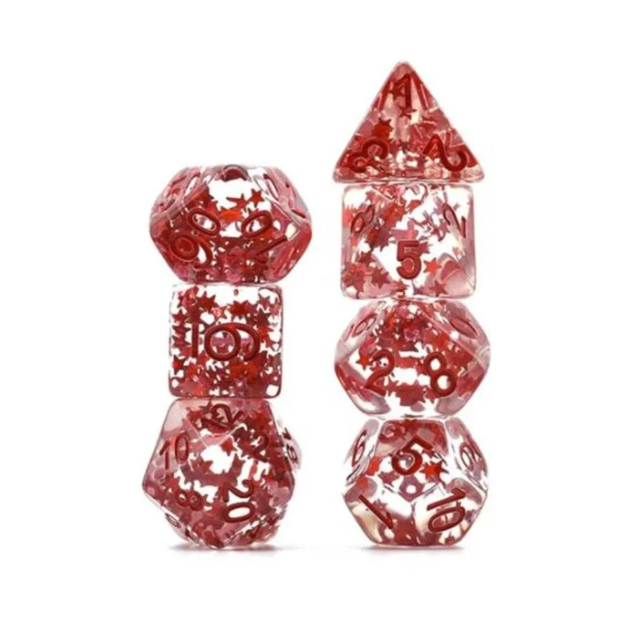 Набор Poly — фрагмент красной фольги с красным (7), Dice Sets - Resin/Acrylic - Red, Orange, Yellow, & Pink (Foam Brain Games)
Набор Poly — фрагмент красной фольги с красным (7), Dice Sets - Resin/Acrylic - Red, Orange, Yellow, & Pink (Foam Brain Games)