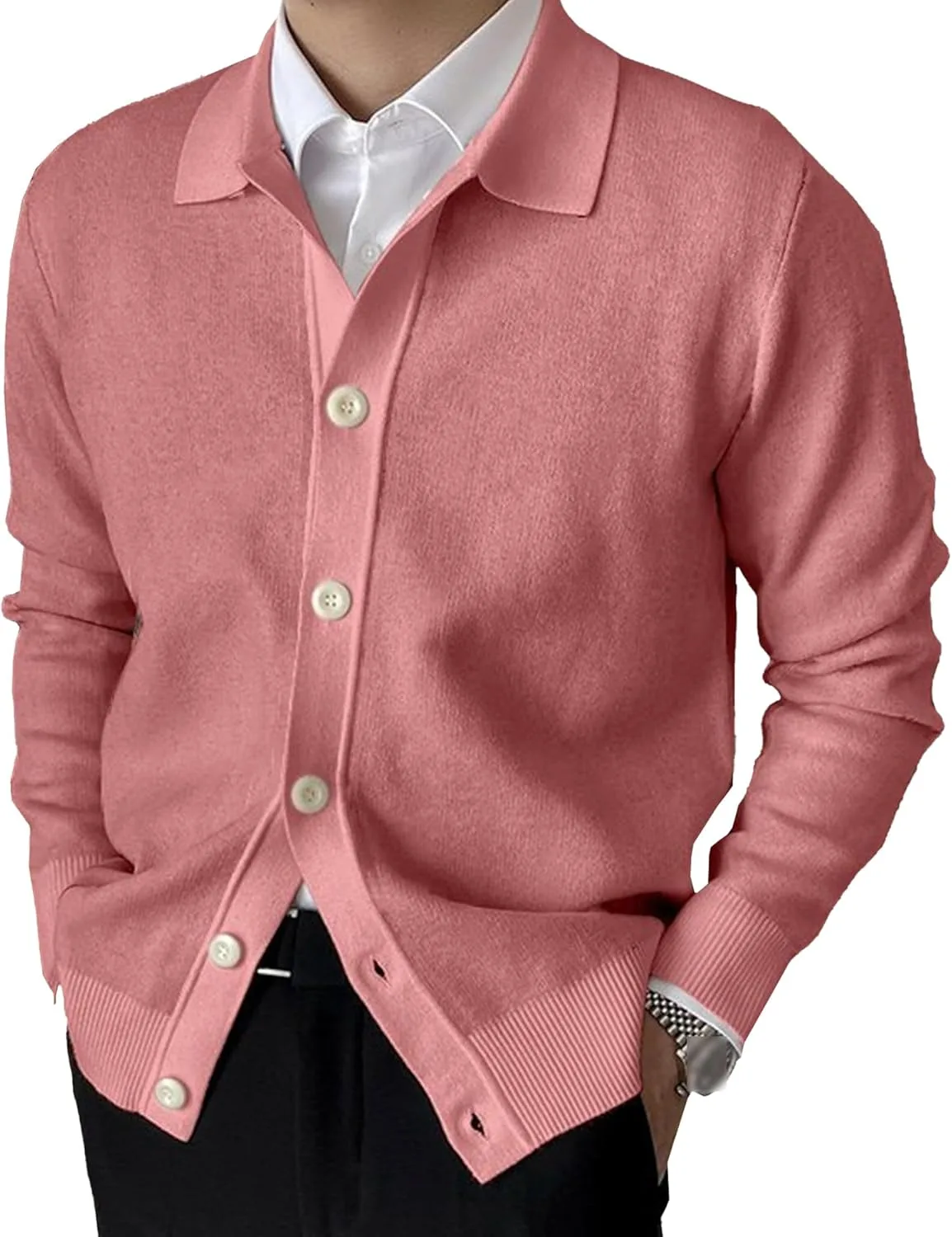 Мужской кардиган с лацканами
Мужской кардиган с лацканами