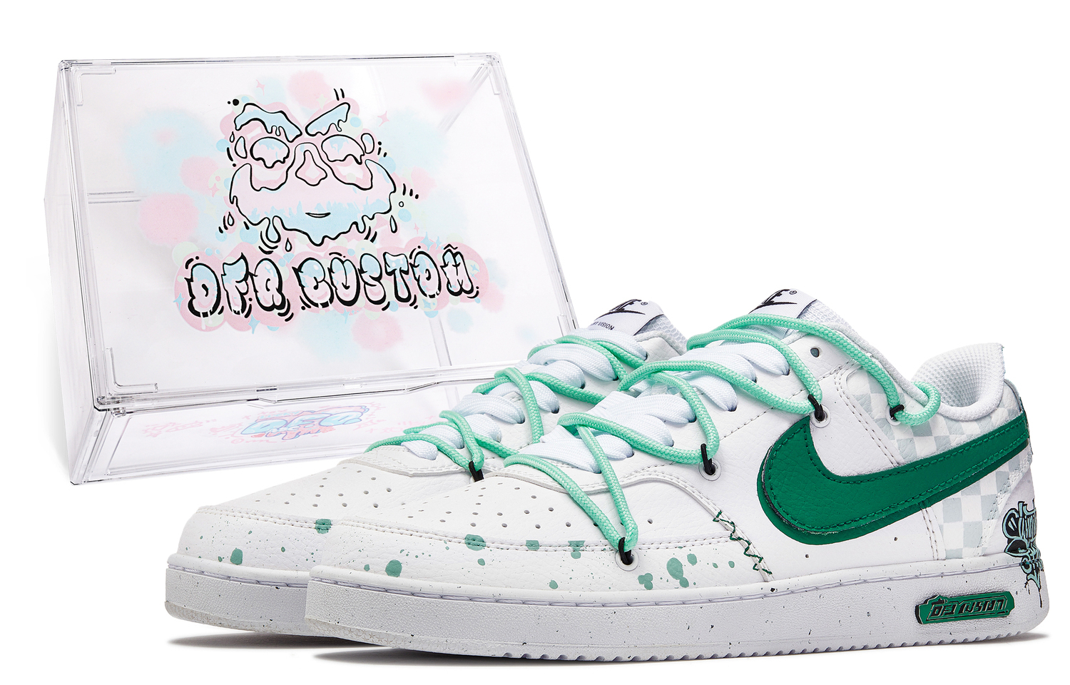 Nike Court Vision 1 Box, Meta Quick Dry, устойчивые к истиранию и сбалансированные низкие кроссовки для скейтбординга мужские white green
Nike Court Vision 1 Box, Meta Quick Dry, устойчивые к истиранию и сбалансированные низкие кроссовки для скейтбординга мужские white green