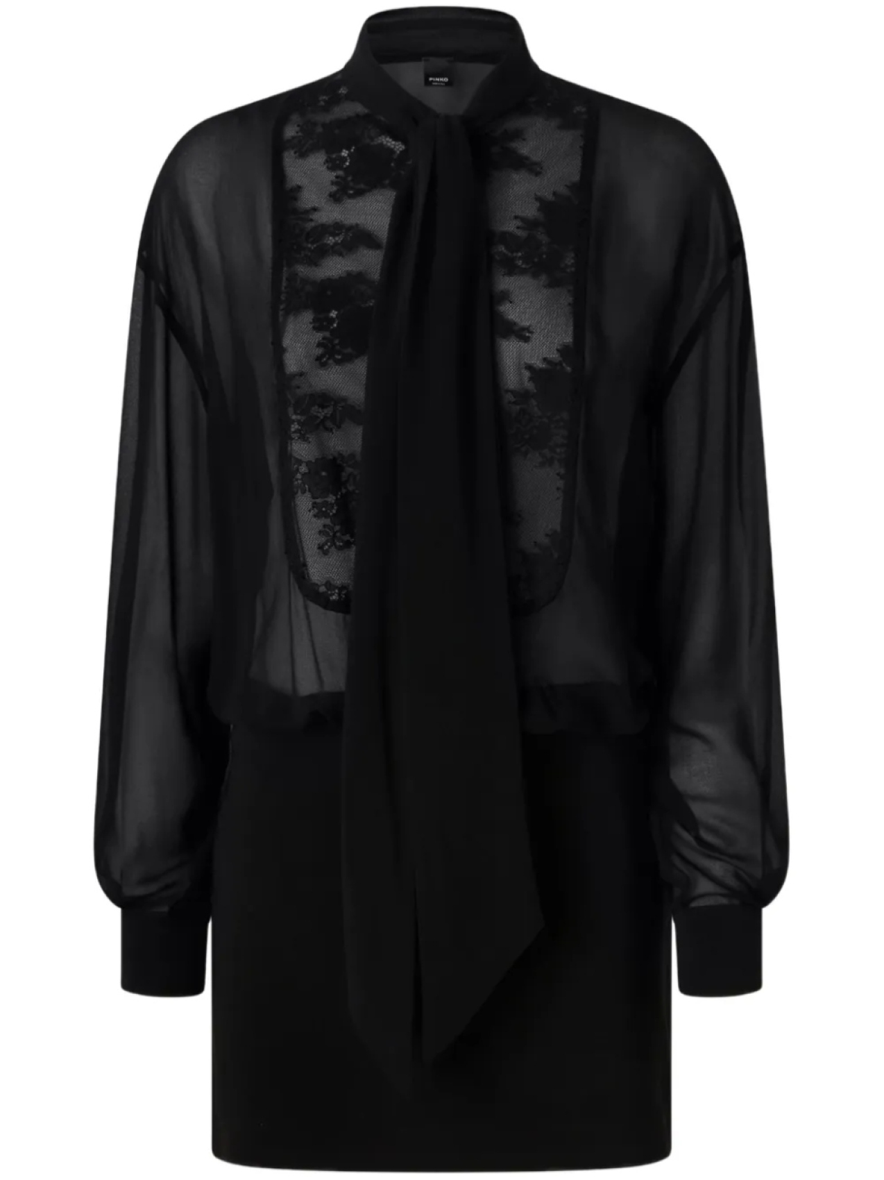 PINKO платье мини со вставками, черный 
PINKO платье мини со вставками, черный