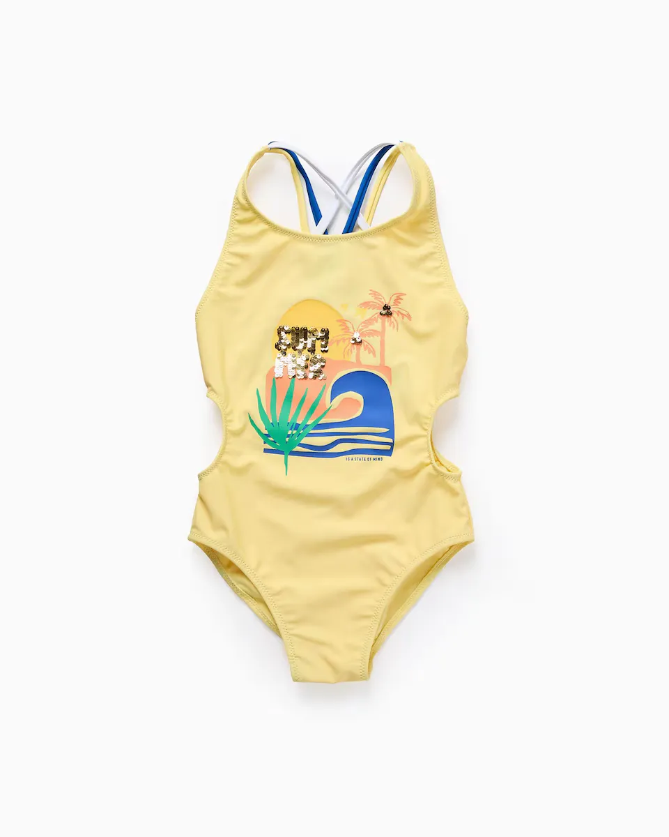 Купальник с вырезом для девочек на перекрещенных бретелях Zippy, жёлтый
Купальник с вырезом для девочек на перекрещенных бретелях Zippy, жёлтый