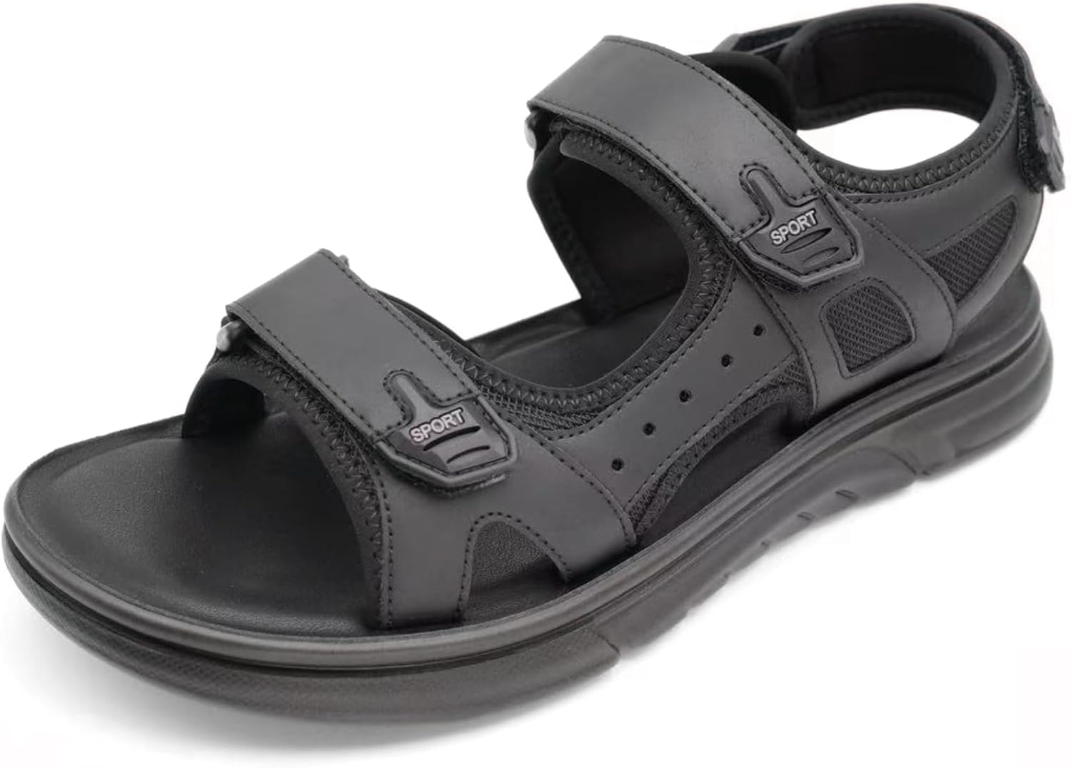 Мужские спортивные сандалии с отделкой и шитьем, регулируемыми ремешками, удобные летние сандалии для активной ходьбы на открытом воздухе Finishing & Sewing, черный
Мужские спортивные сандалии с отделкой и шитьем, регулируемыми ремешками, удобные летние сандалии для активной ходьбы на открытом воздухе Finishing & Sewing, черный