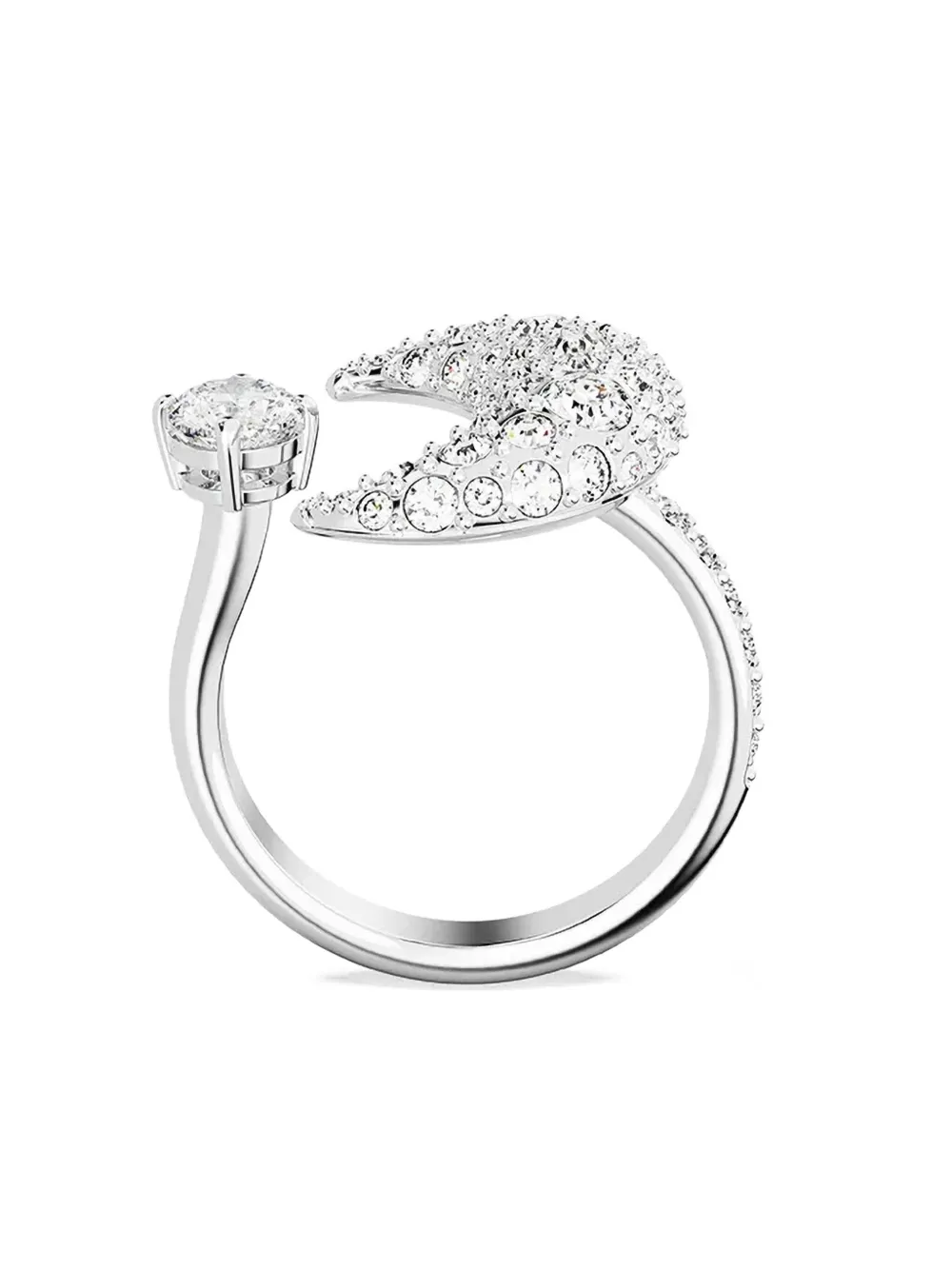 Открытое кольцо Luna с кристаллами Swarovski, серебяный 
Открытое кольцо Luna с кристаллами Swarovski, серебяный