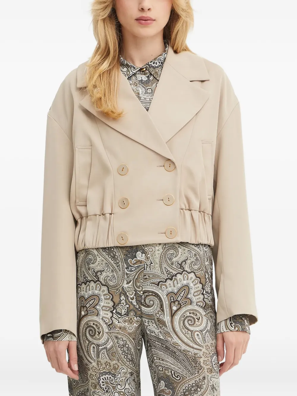 Двубортный блейзер на пуговицах Marciano, нейтральный
Двубортный блейзер на пуговицах Marciano, нейтральный