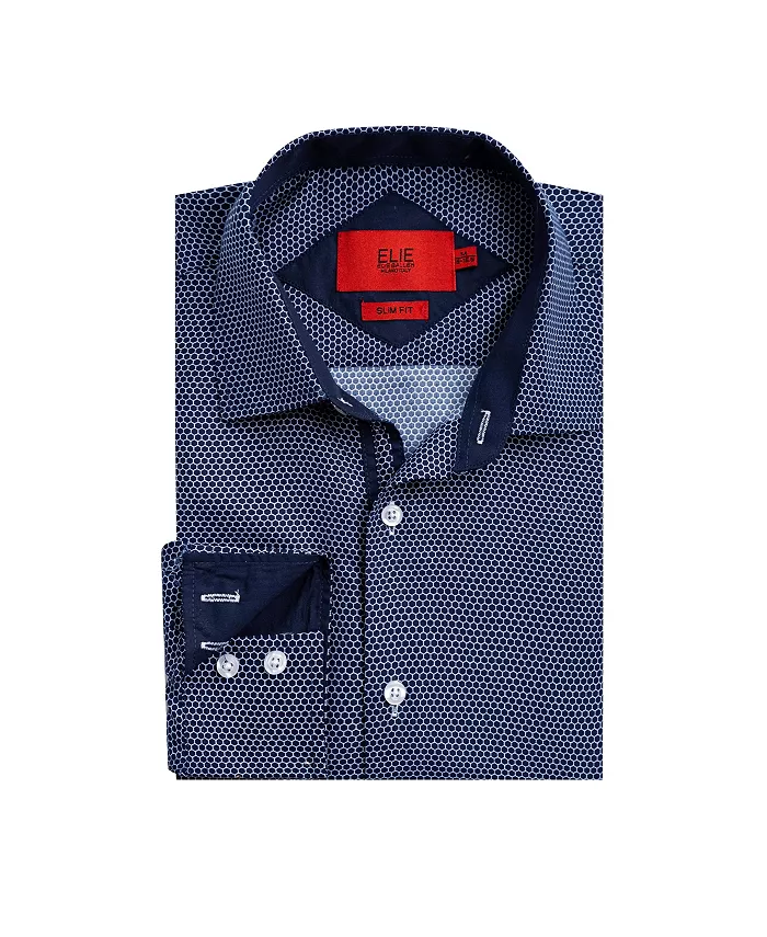 Рубашка на пуговицах Big Boys Navy Slim Fit в рубчик "медовая сотка" Elie Balleh, синий
Рубашка на пуговицах Big Boys Navy Slim Fit в рубчик "медовая сотка" Elie Balleh, синий