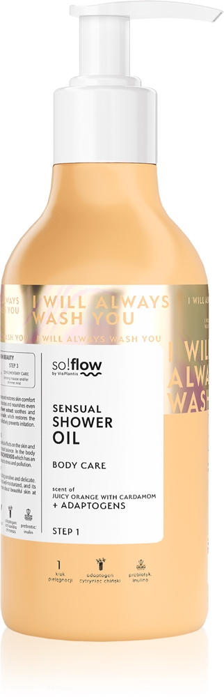 Чувственное масло для душа для сухой кожи So!Flow, orange with cardamom 400 мл
Чувственное масло для душа для сухой кожи So!Flow, orange with cardamom 400 мл