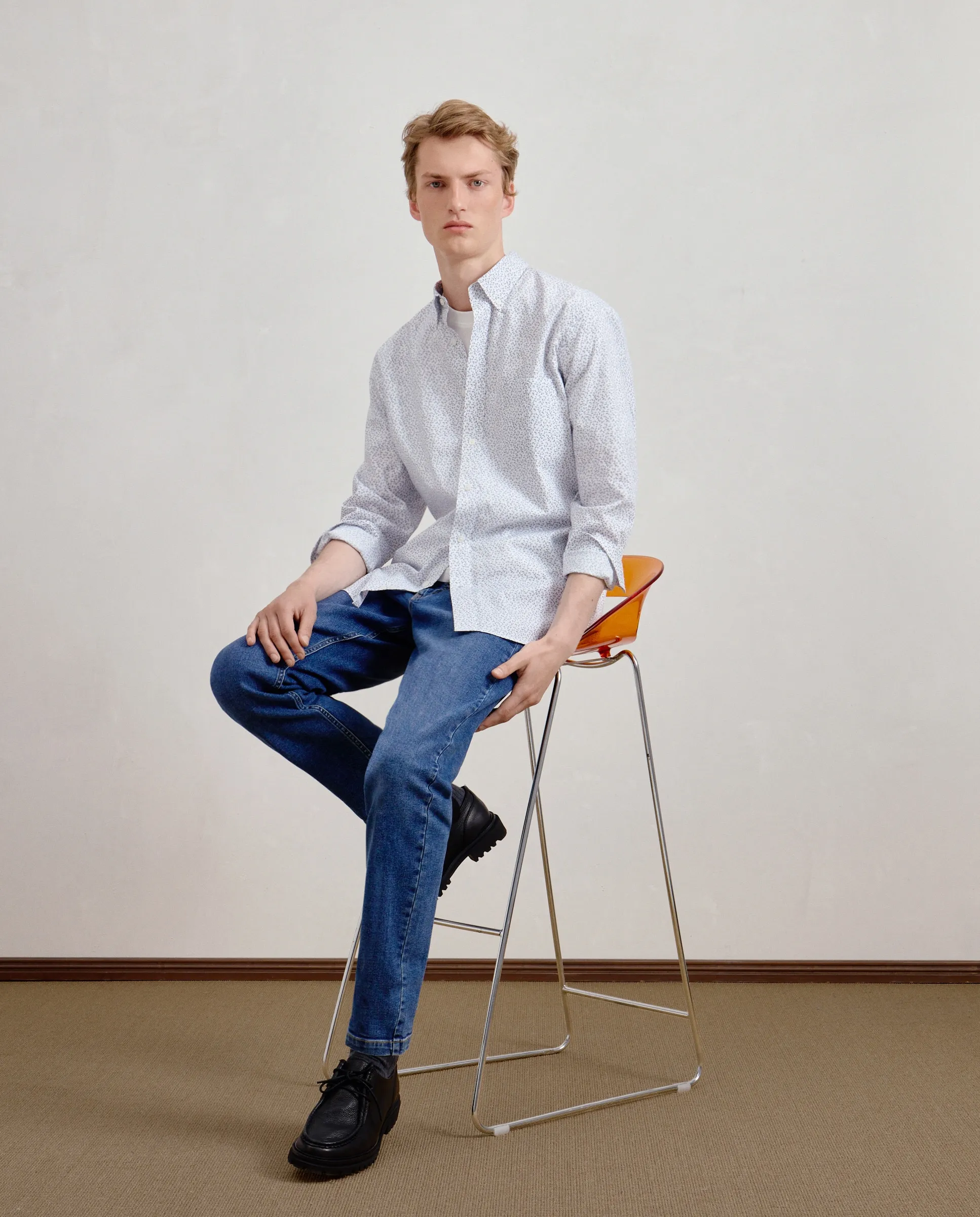 Классическая рубашка из поплина с микроузором Dustin, синий
Классическая рубашка из поплина с микроузором Dustin, синий