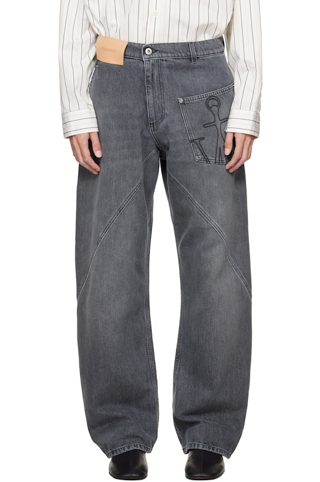 Jw Anderson Серые рваные рабочие джинсы
Jw Anderson Серые рваные рабочие джинсы