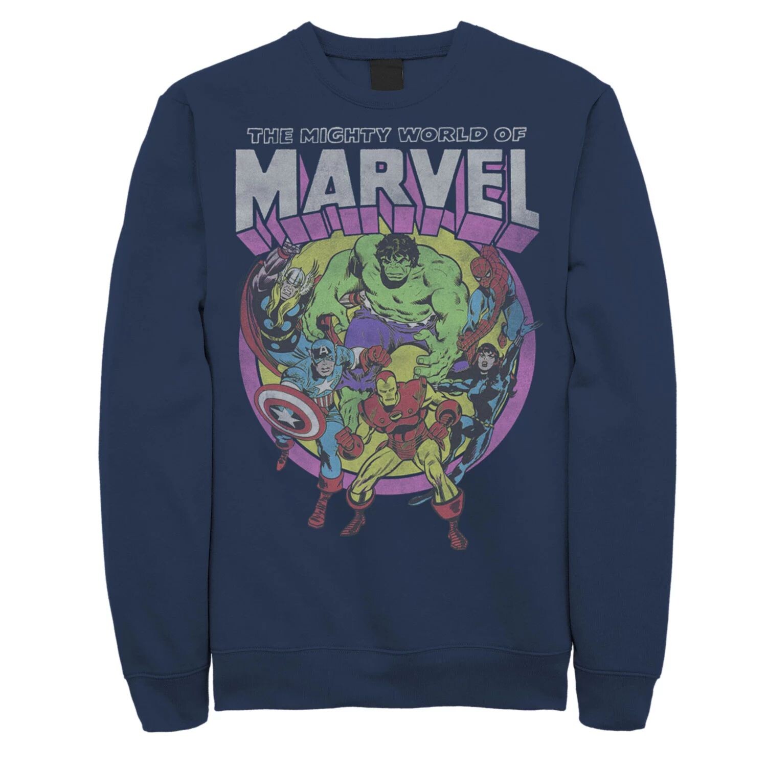 Мужской свитшот с изображением Marvel Avengers The Mighty World Of Marvel Group Shot Licensed Character 
Мужской свитшот с изображением Marvel Avengers The Mighty World Of Marvel Group Shot Licensed Character