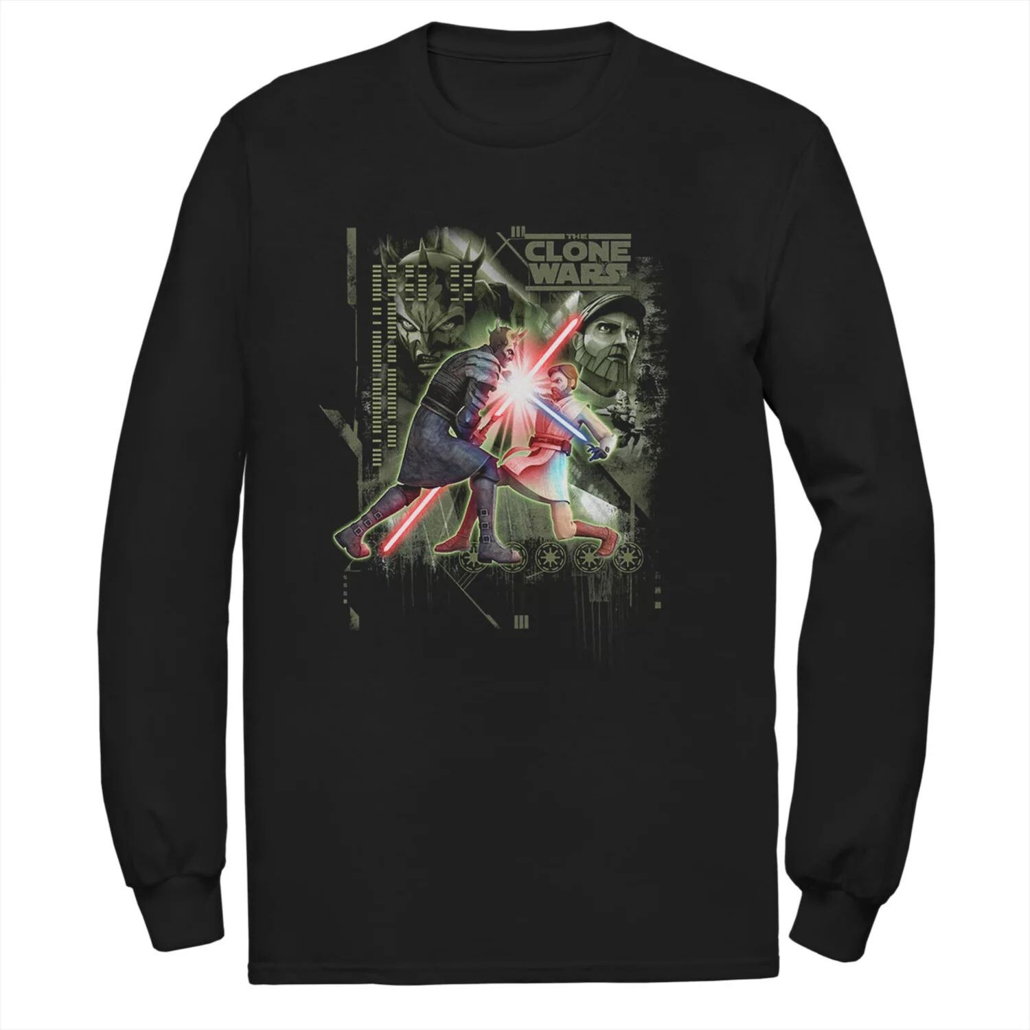Мужская футболка «Звездные войны: Войны клонов» со световым мечом «Дуэль» Licensed Character
Мужская футболка «Звездные войны: Войны клонов» со световым мечом «Дуэль» Licensed Character