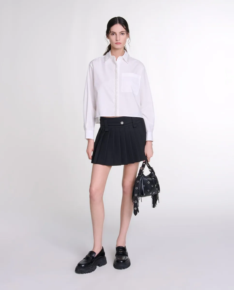 Короткая плиссированная юбка Maje, черный
Короткая плиссированная юбка Maje, черный