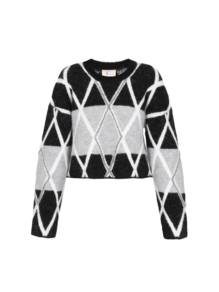 Женский свитер черного и серого цветов IZIA
Женский свитер черного и серого цветов IZIA