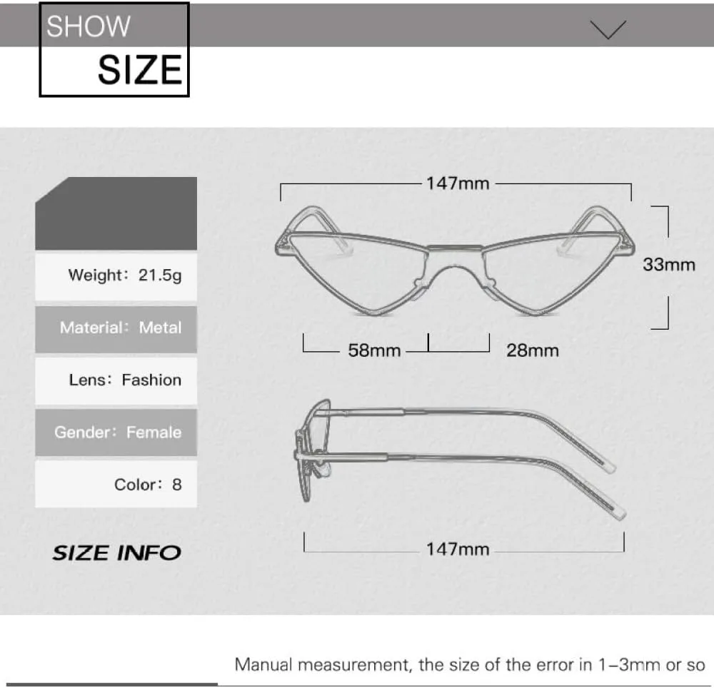 Модные женские солнцезащитные очки 2027 года: цветные маленькие очки из сплава для женщин и мужчин, с защитой от УФ-излучения UV400 MTZJH, C4 Silver-blue
Модные женские солнцезащитные очки 2027 года: цветные маленькие очки из сплава для женщин и мужчин, с защитой от УФ-излучения UV400 MTZJH, C4 Silver-blue