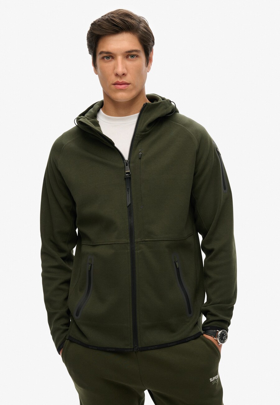 Толстовка с капюшоном на молнии Superdry, синий 
Толстовка с капюшоном на молнии Superdry, синий