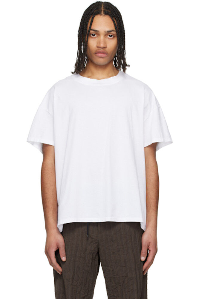 Упаковка из трех белых футболок большого размера Les Tien 
Упаковка из трех белых футболок большого размера Les Tien