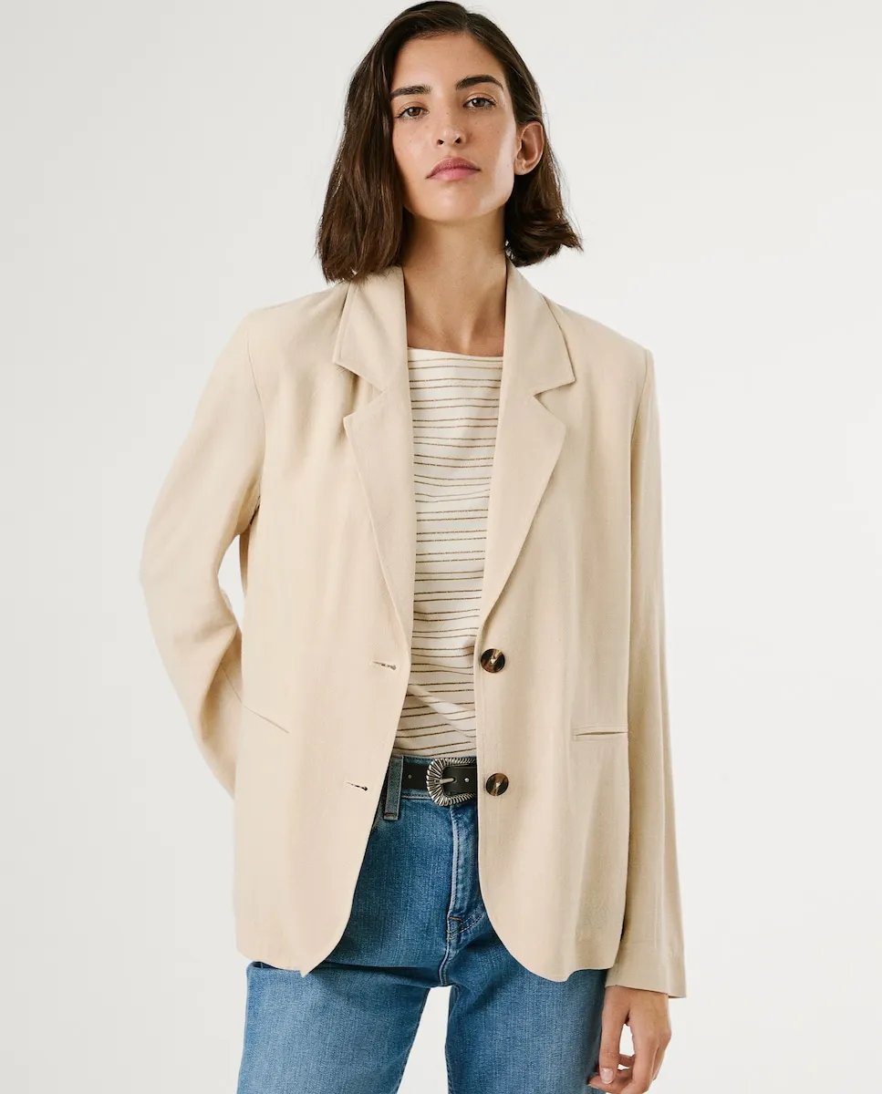 Женский однобортный пиджак Pepe Jeans, бежевый
Женский однобортный пиджак Pepe Jeans, бежевый